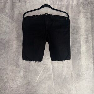 Black Denim Cutoff Shorts